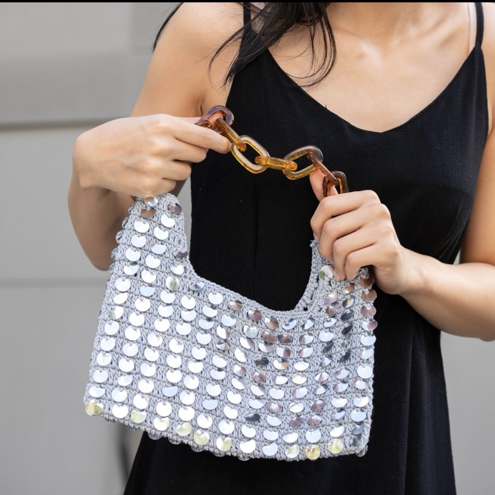 Woman’s Anju Brand Mia Cotton Purse with Sequins